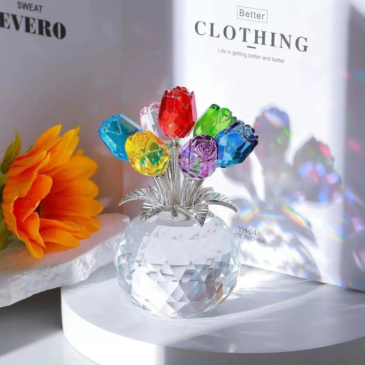 ✨🌹Crystal Colorful Rose Flower