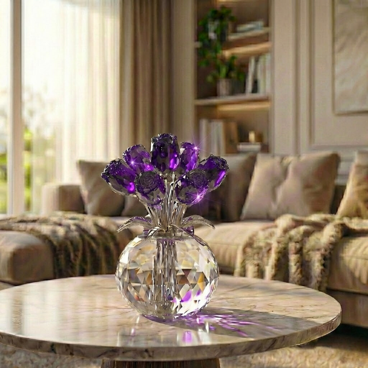 ✨🌹Crystal Colorful Rose Flower