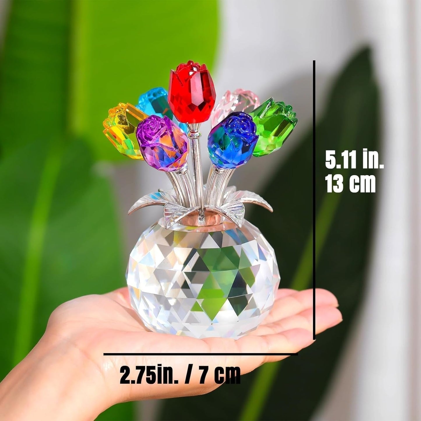 ✨🌹Crystal Colorful Rose Flower